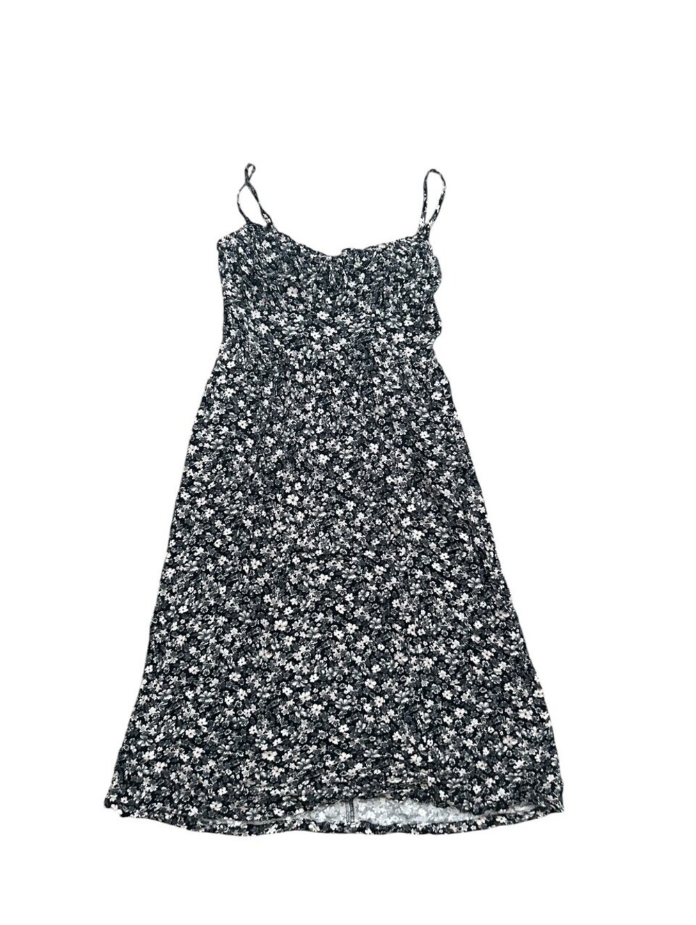 Old Navy Floral Midi Dress Smocked Back Size S Pockets  Cottagecore Forest Fairy
